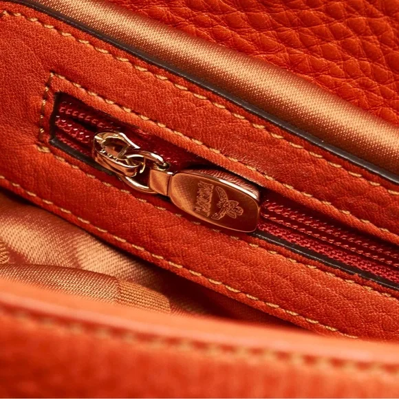 Authentic MCM 2 way tote orange leather - Picture 6 of 6
